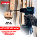 EREDETI MAKITA KÉSZLET: Vezeték nélküli fúró + ütve-csavarozó + 26 kiegészítő + 2 akkumulátor